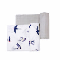 100% Organic Cotton Muslin Swaddle Wrap | The Swallow