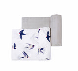 Set of 2 Organic Bamboo Swaddle Wrap | The Swallow