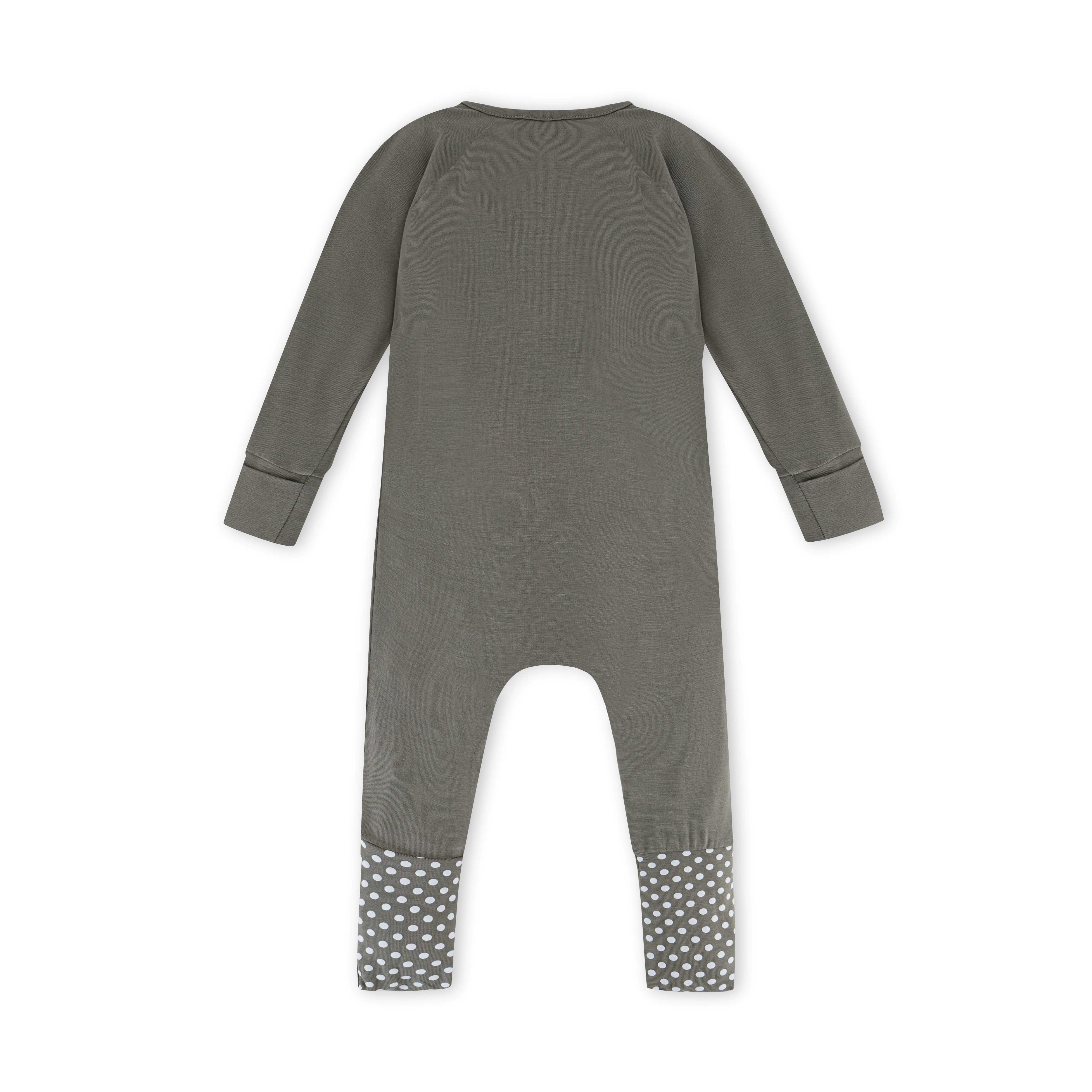 Organic Zipper Romper - Olive Organic Zipper Romper - Olive