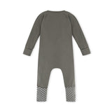 Organic Zipper Romper - Olive