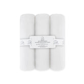 Set of 3- Cotton Swaddle White