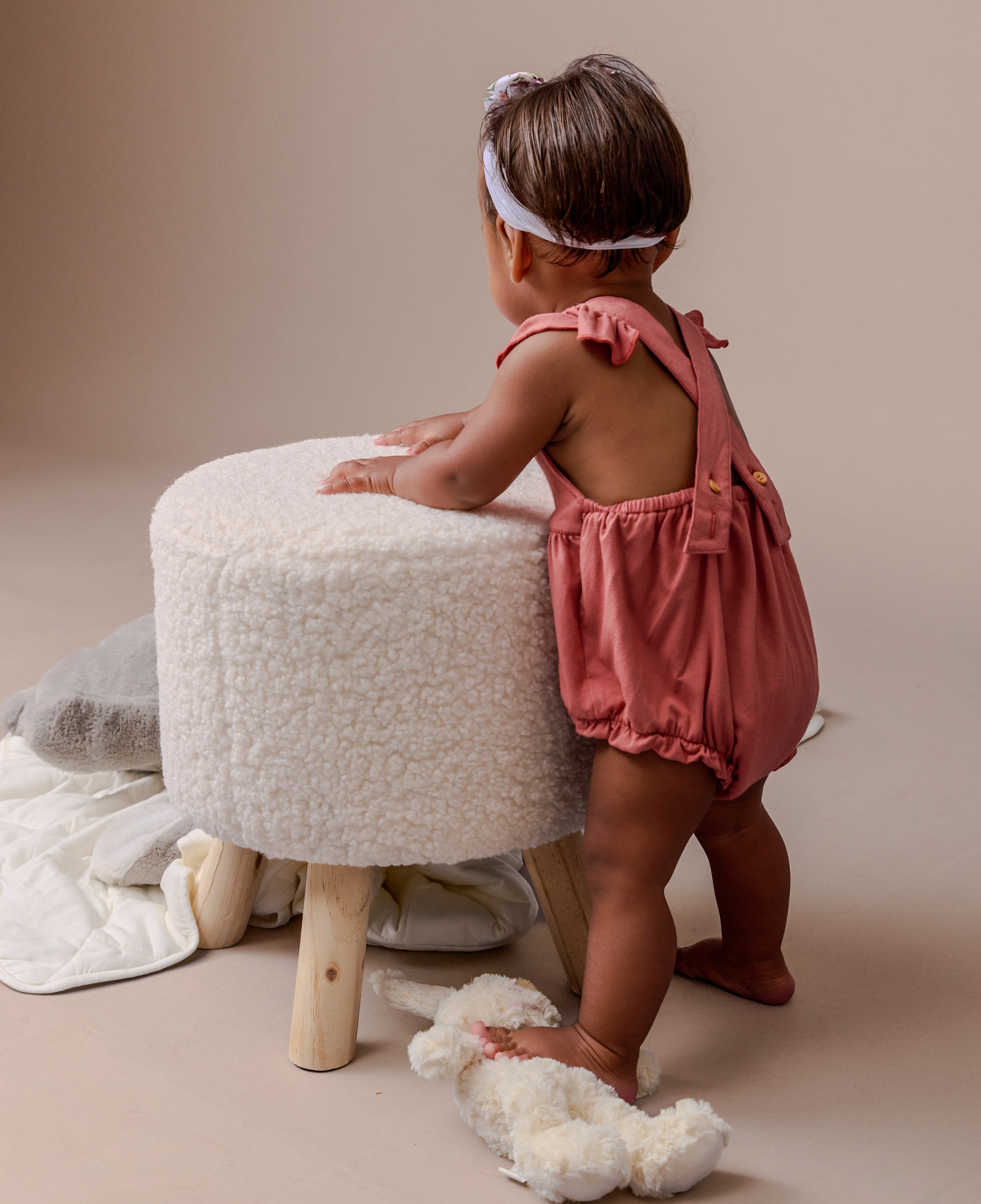 Organic Bamboo Ruffle Romper- Lilac Organic Bamboo Ruffle Romper- Lilac