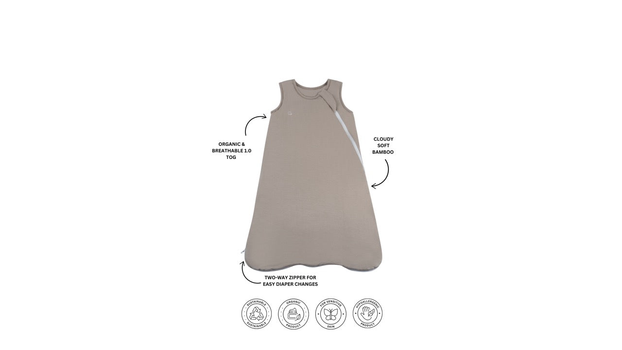 Organic Bamboo Sleeping Bag- Mocha Organic Bamboo Sleeping Bag- Mocha