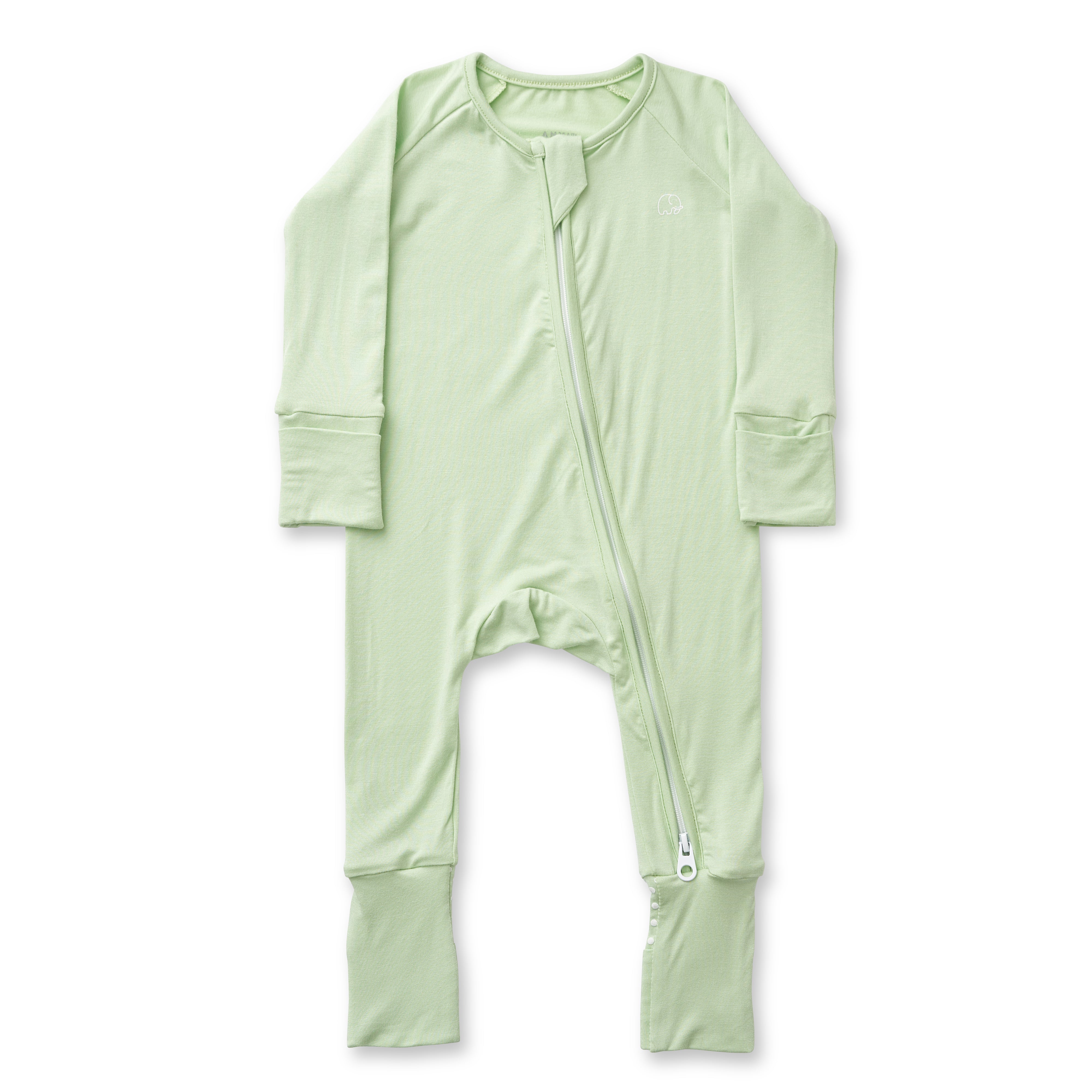 Organic Zipper Romper - Mint Green Organic Zipper Romper - Mint Green