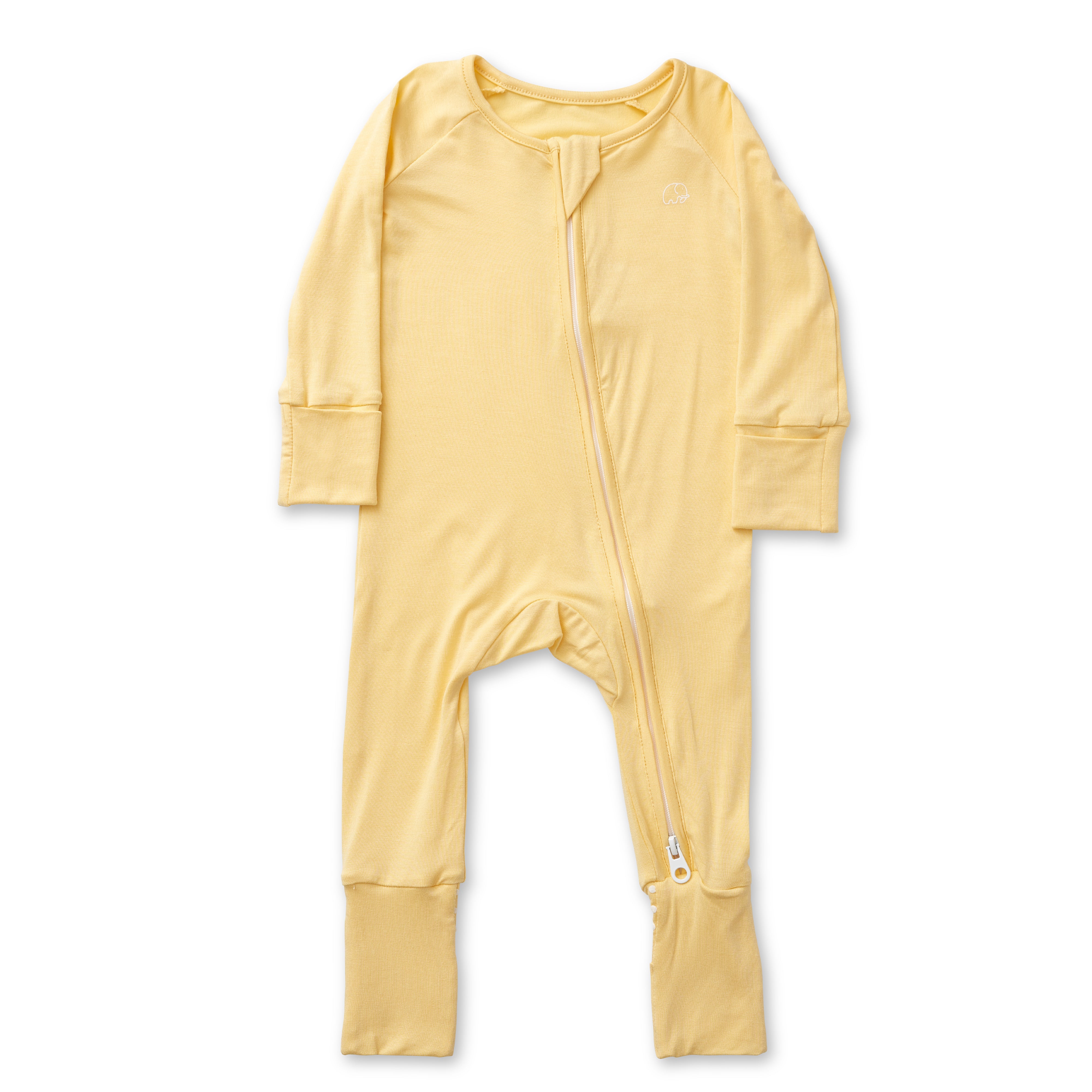 Organic Zipper Romper - Lemon Organic Zipper Romper - Lemon