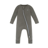 Organic Zipper Romper - Olive