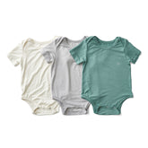 Spandex Bodysuit - White/Soft Sage/Grey