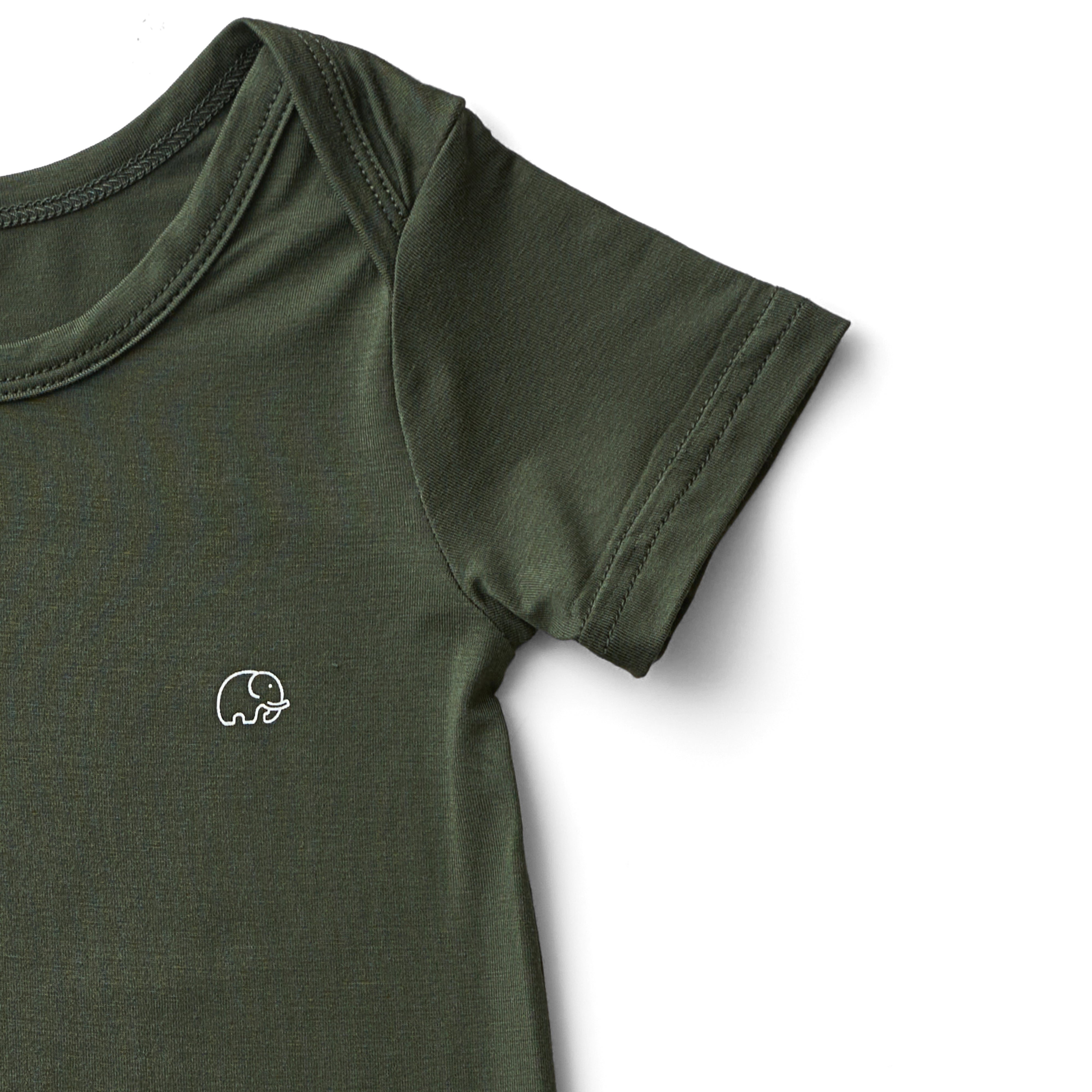 Organic Bamboo Spandex Bodysuit - Dark Green Organic Bamboo Spandex Bodysuit - Dark Green