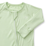 Organic Zipper Romper - Mint Green