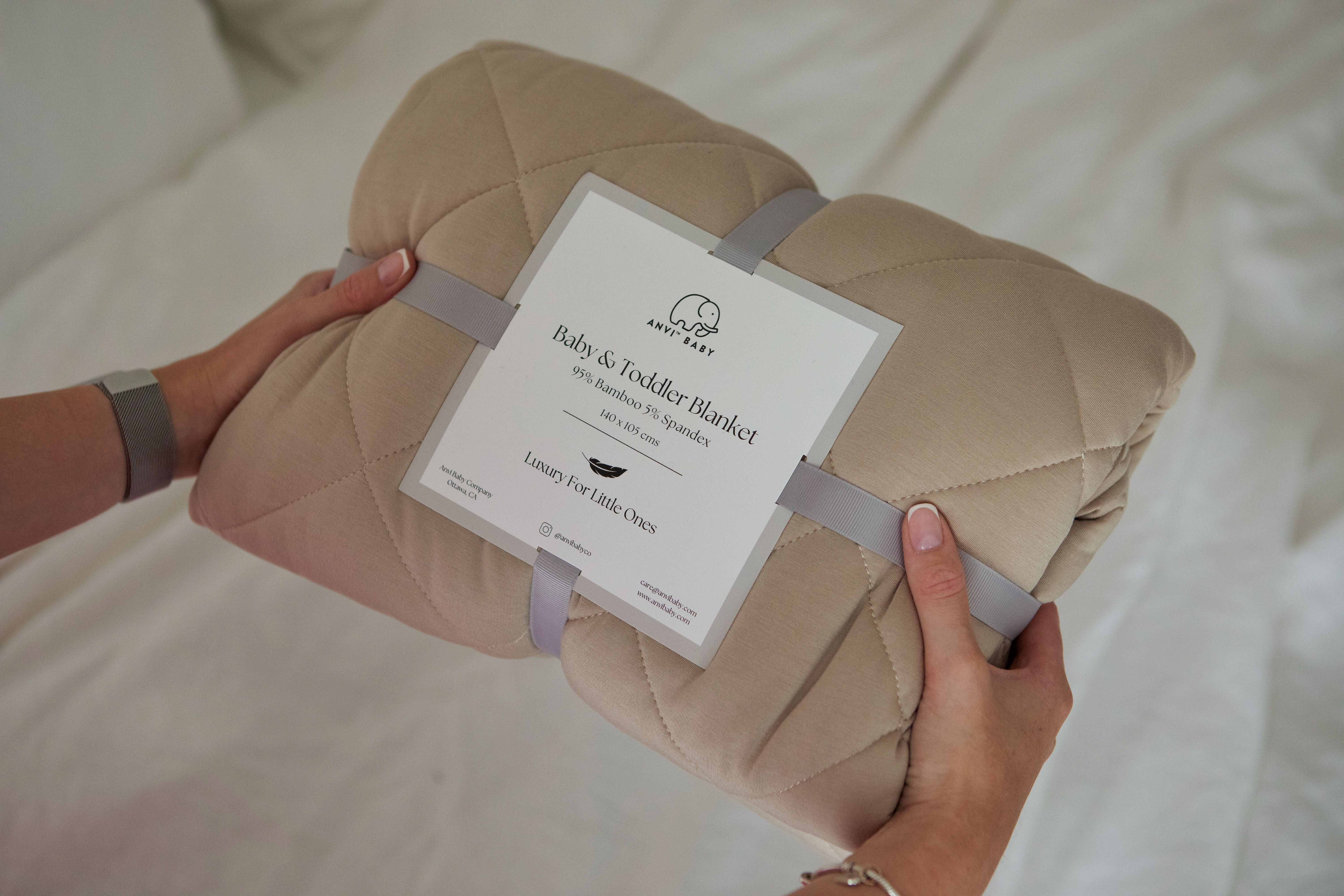 Organic Bamboo Baby & Toddler Blanket - Mocha Organic Bamboo Baby & Toddler Blanket - Mocha