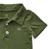 Bamboo Spandex Polo T-Shirt- Dark Green