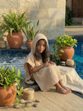 4 layered Muslin Poncho Towel - Beige