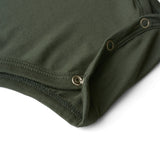 Set of 3 Organic Bamboo Spandex Bodysuit- Gift set - Blue/White/Dark Green