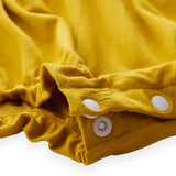 Organic Bamboo Ruffle Romper- Mustard