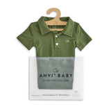 Bamboo Spandex Polo T-Shirt- Dark Green