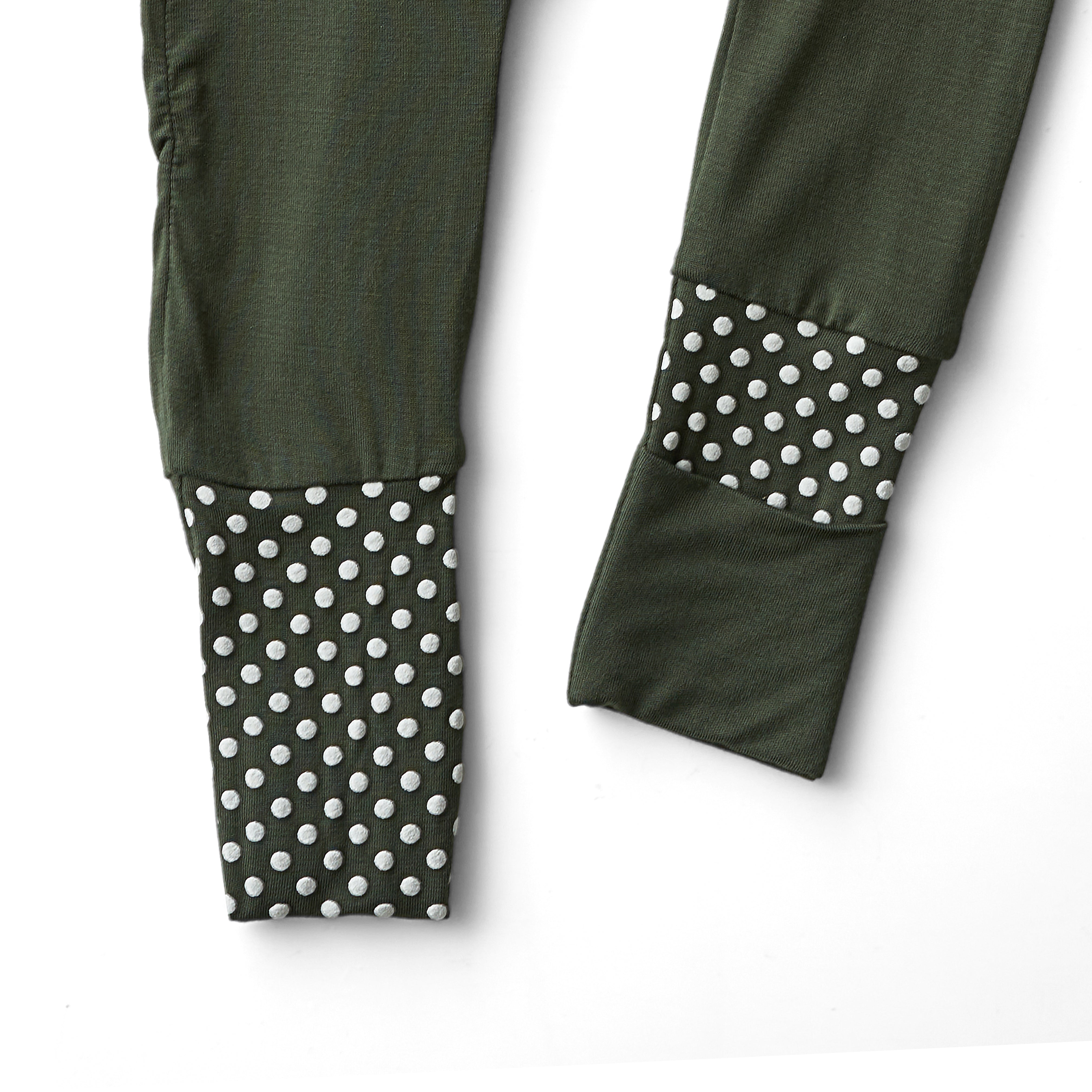 Organic Zipper Romper - Dark Green Organic Zipper Romper - Dark Green