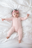 Modal Zipper Romper - Pink