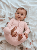 Modal Zipper Romper - Pink