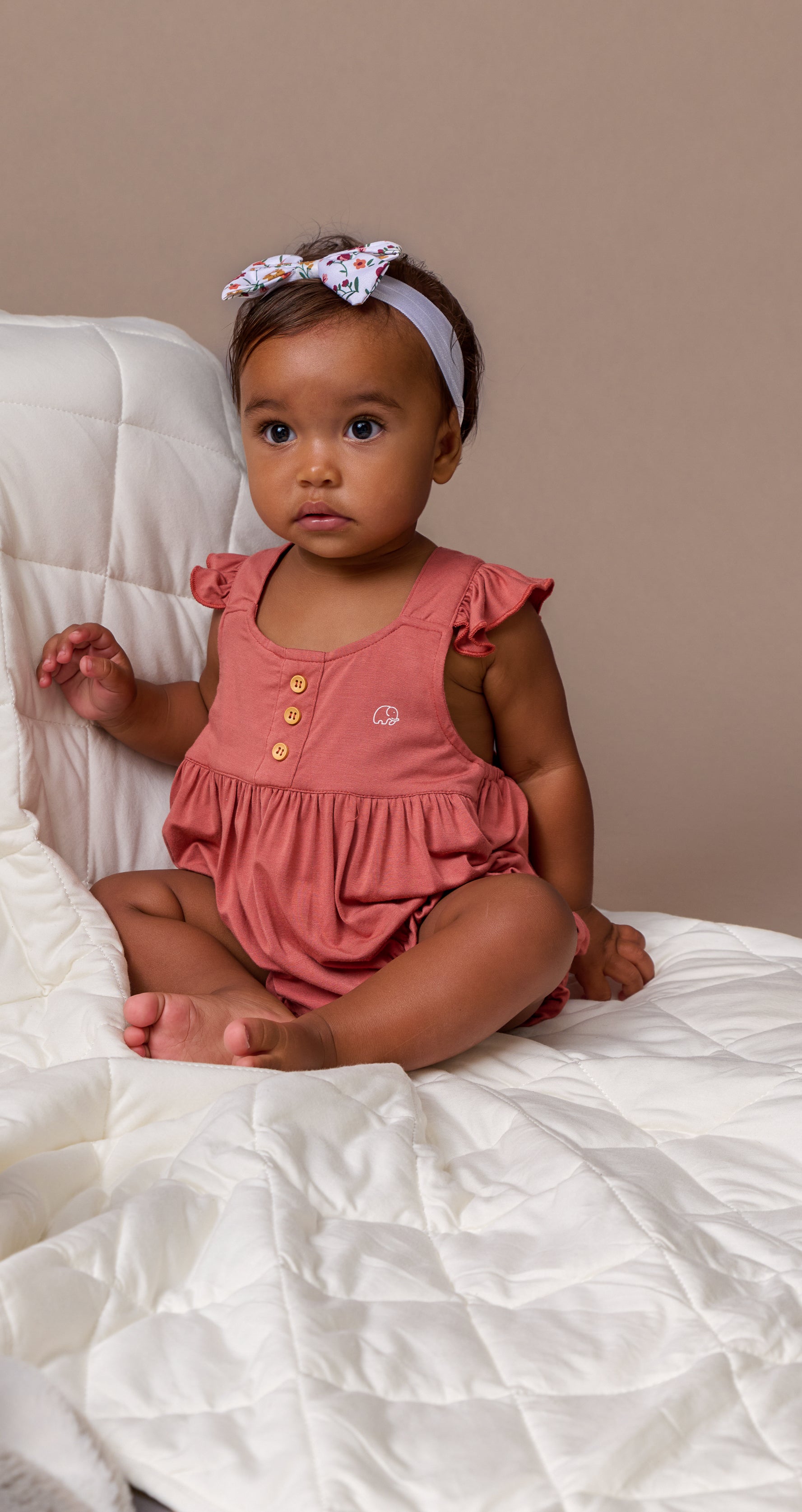 Organic Bamboo Ruffle Romper- Lilac Organic Bamboo Ruffle Romper- Lilac