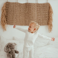 Organic Bamboo Spandex Pajama Set- White