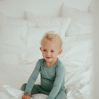 Organic Bamboo Spandex Pajama Set- Soft Sage