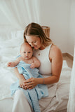 Set of 3- 100% Organic (6 layered) Muslin Bath Towel- Sky & Cloud