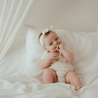 Set of 3 Organic Bamboo Spandex Bodysuit- Gift set - White