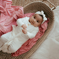 Organic Bamboo Knotted Gown & Beanie Set | Daisy
