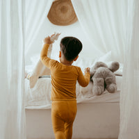 Organic Bamboo Spandex Pajama Set- Mustard