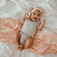 Organic Bamboo Spandex Bodysuit - Grey