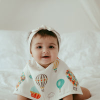 Set of 3 Organic Bamboo Burp & Bib Cloth - Balloons