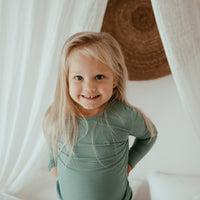 Organic Bamboo Spandex Pajama Set- Soft Sage