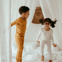 Organic Bamboo Spandex Pajama Set- Mustard