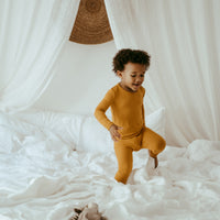 Organic Bamboo Spandex Pajama Set- Mustard