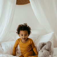 Organic Bamboo Spandex Pajama Set- Mustard
