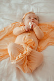 Anvi Baby Organic Headband & Swaddle Set- Bamboo Spandex - Peach