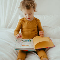 Organic Bamboo Spandex Pajama Set- Mustard