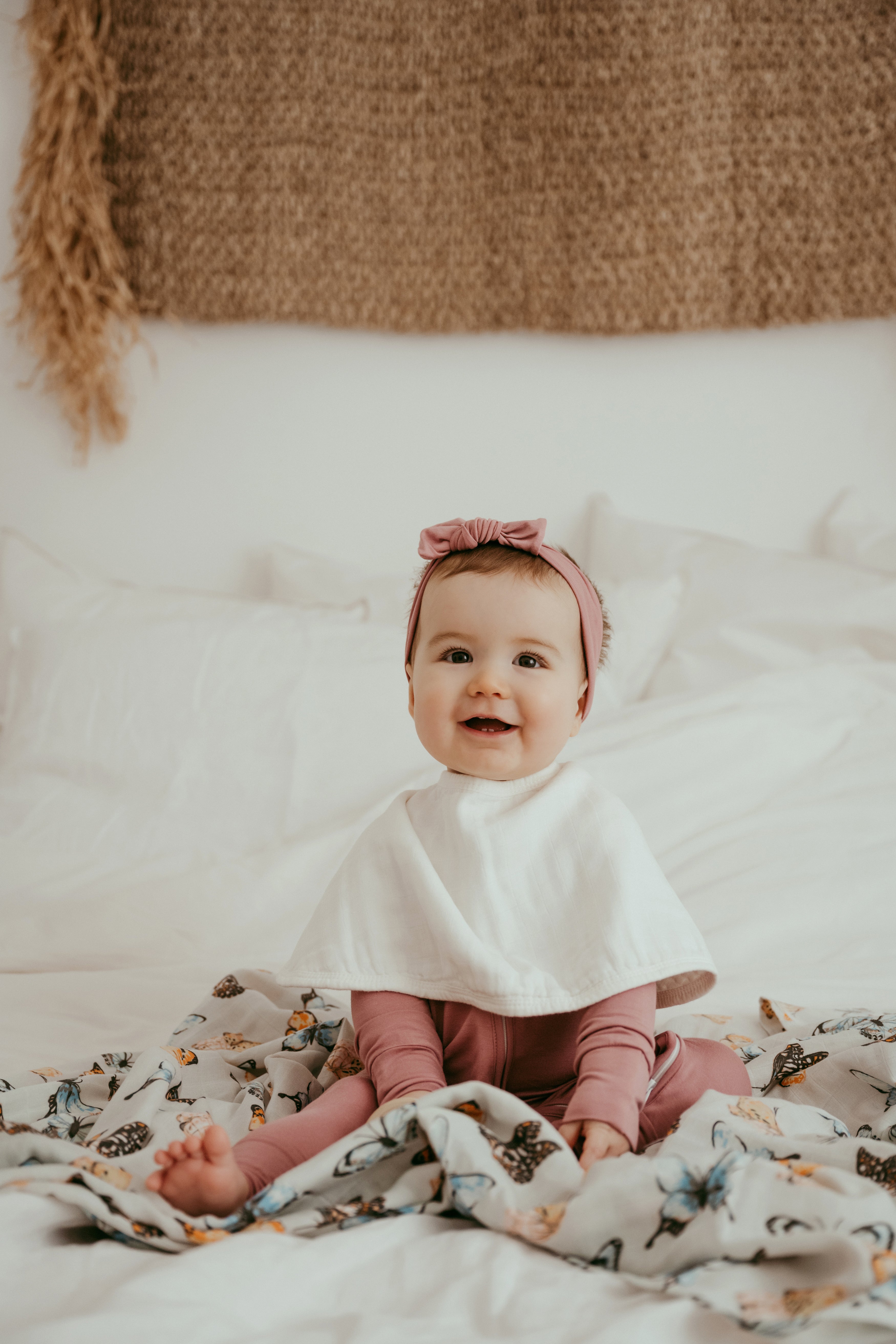 Set of 3 Organic Bamboo Burp & Bib Cloth - White Set of 3 Organic Bamboo Burp & Bib Cloth - White
