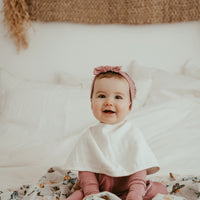 Set of 3 Organic Bamboo Burp & Bib Cloth - White