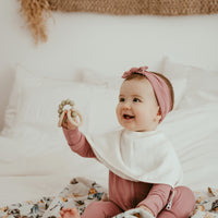 Set of 3 Organic Bamboo Burp & Bib Cloth - White