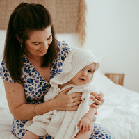 Hooded Muslin Bath Towel | White Lotus