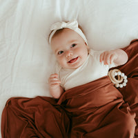 Anvi Baby Couture - Bamboo Spandex & Hat Set - Chocolate