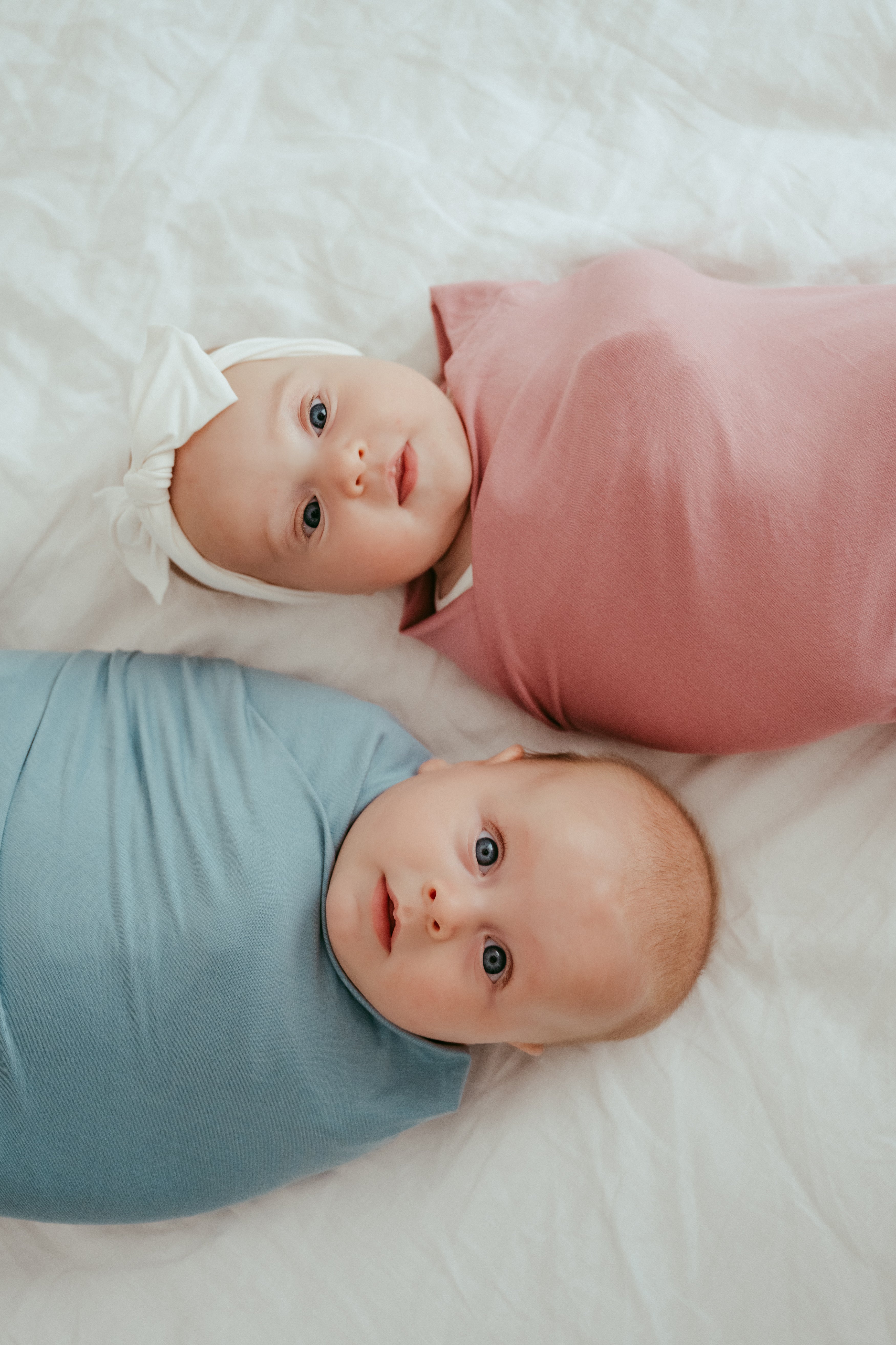 Bamboo Swaddle & Sleep Suit Newborn Gift Set- Celestial Blue Bamboo Swaddle & Sleep Suit Newborn Gift Set- Celestial Blue