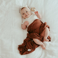 Anvi Baby Couture - Bamboo Spandex & Hat Set - Chocolate