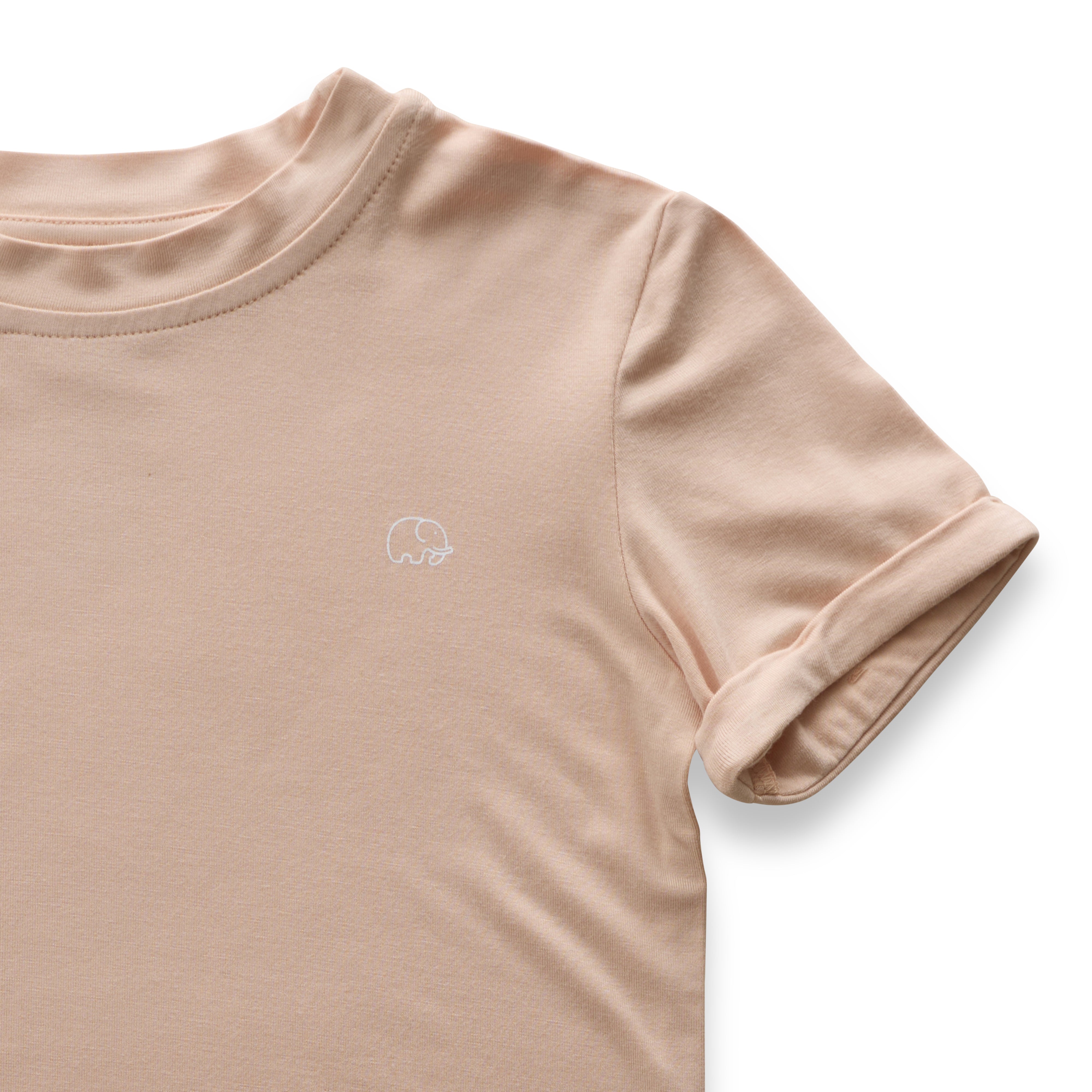 Bamboo Spandex T-Shirt- Coral Peach Bamboo Spandex T-Shirt- Coral Peach