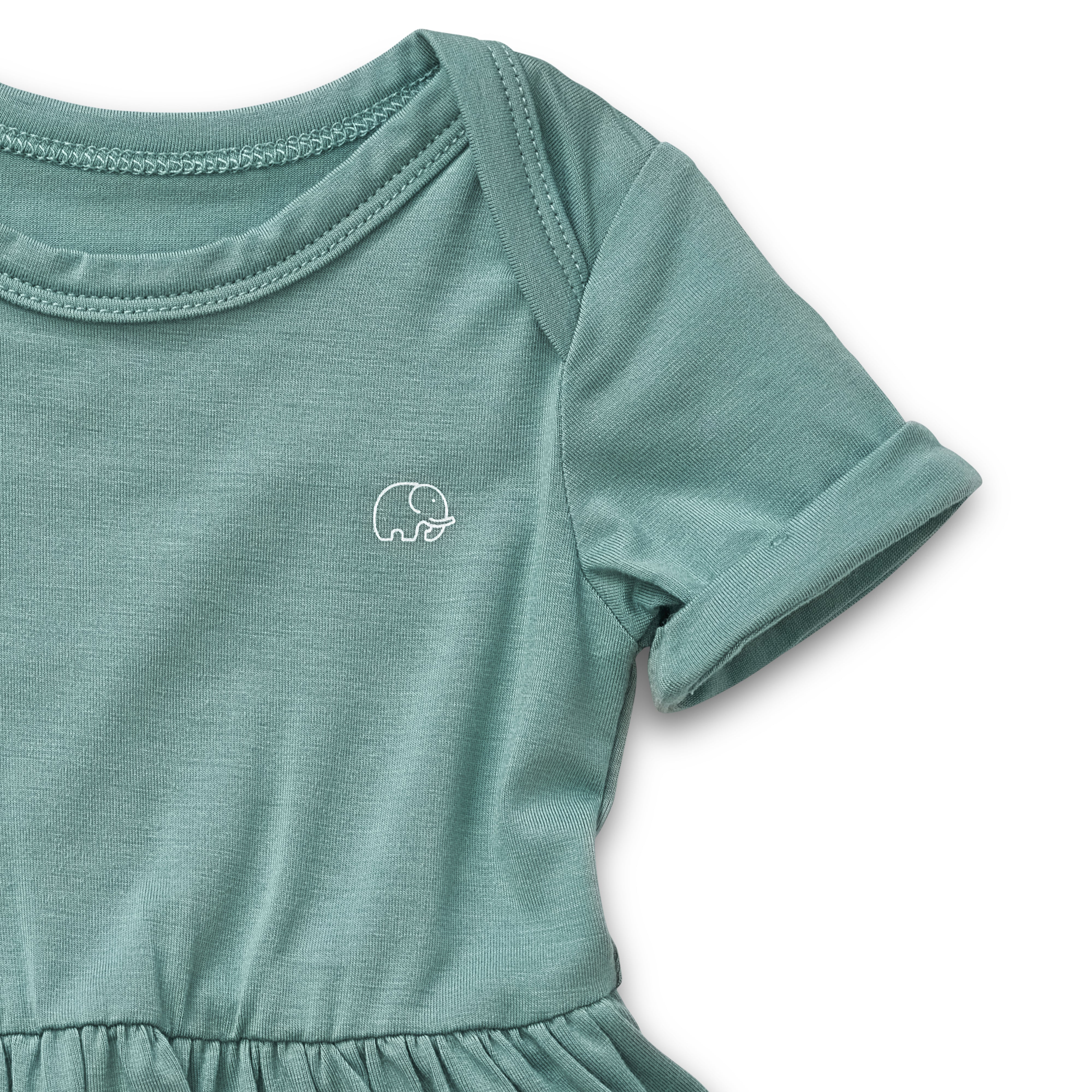 Organic Bamboo Spandex Onesie Dress- Sage Green Organic Bamboo Spandex Onesie Dress- Sage Green