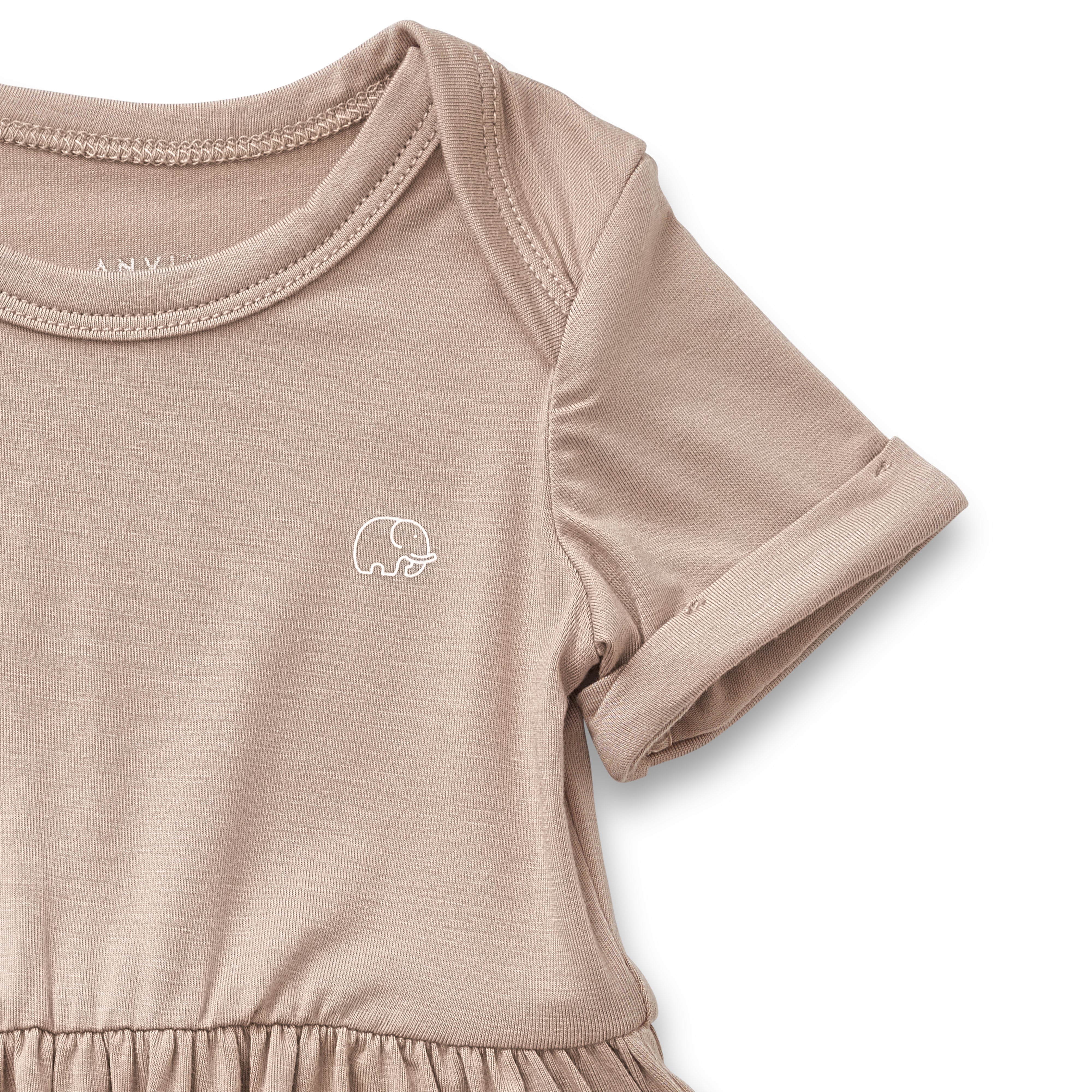 Organic Bamboo Spandex Onesie Dress- Mocha Organic Bamboo Spandex Onesie Dress- Mocha