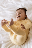 Organic Zipper Romper - Lemon