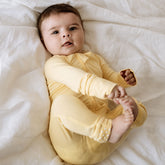 Organic Zipper Romper - Lemon