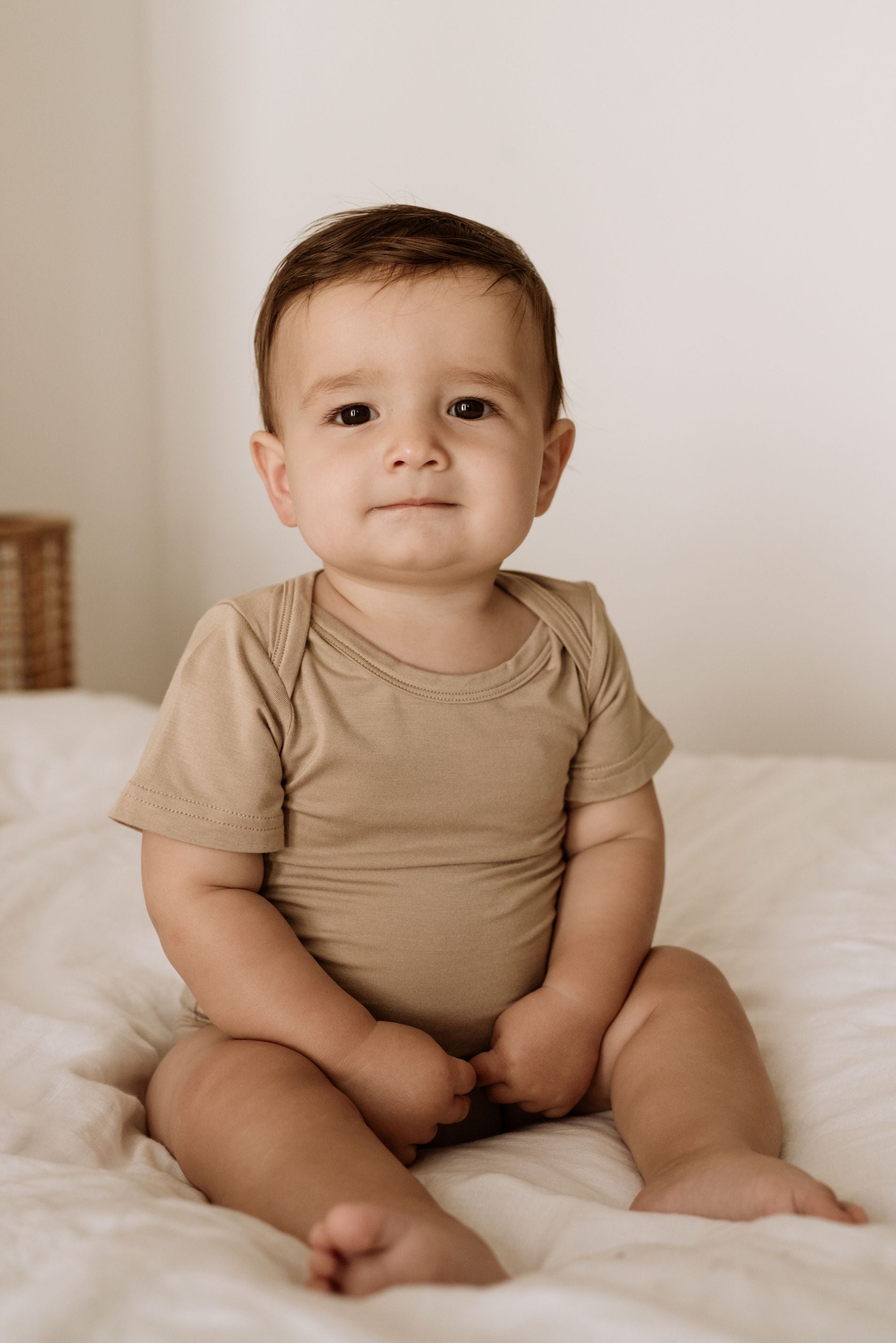 Organic Bamboo Spandex Bodysuit - Mocha Organic Bamboo Spandex Bodysuit - Mocha